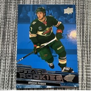 2023-24 Upper Deck Star Rookies #6 Brock Faber Rookie Card RC Blue Parallel